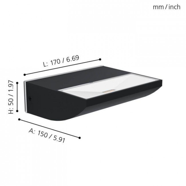 Απλίκα LED 10.5W 3000k Μαύρο Sorronaro 99578 EGLO