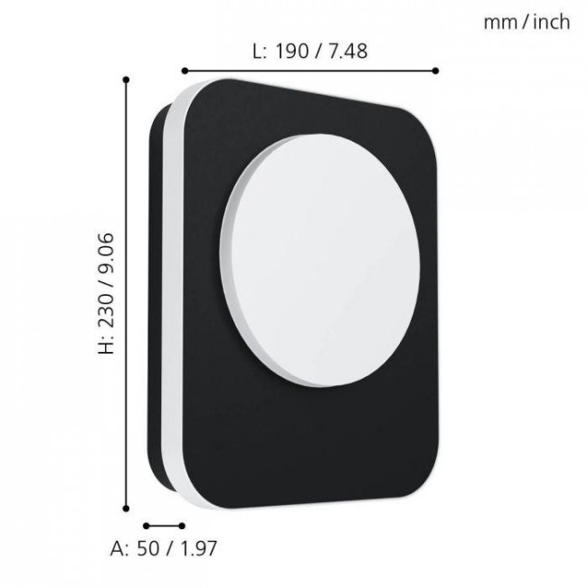 Απλίκα LED 10.8W 3000k Μαύρο Και Λευκό Madriz 99583 EGLO