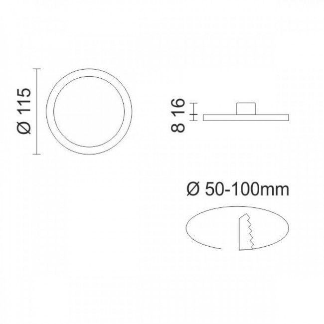 Πάνελ LED Χωνευτό 8W 6000K Στρογγυλό Λευκό 5648 SPOTLIGHT
