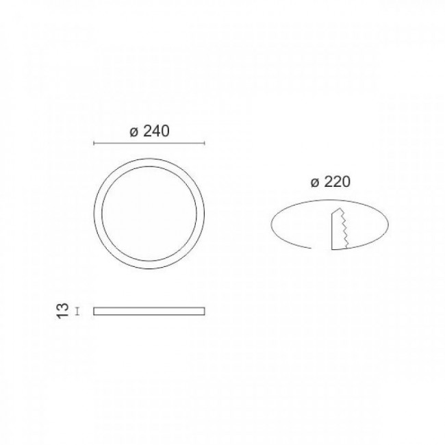 Πάνελ LED Χωνευτό 24W 3000K Στρογγυλό Λευκό 5216 SPOTLIGHT
