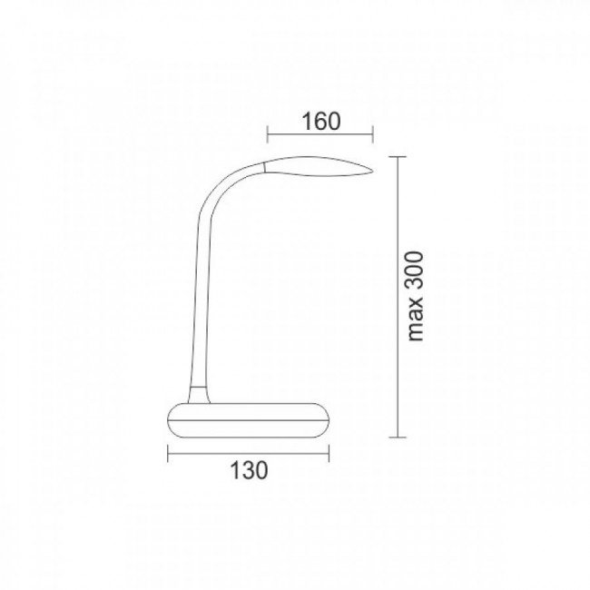 Φωτιστικό Γραφείου LED 5W 4000k Μαύρο 6314 SPOTLIGHT