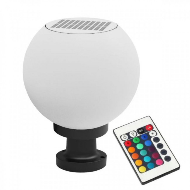 Ηλιακό Φωτιστικό LED 8W RGB+W Μαύρο Και Λευκό 6776 SPOTLIGHT