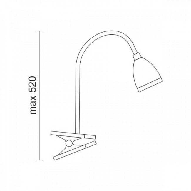 Φωτιστικό Γραφείου LED 5W 4000K Μαύρο Με Τσιμπίδα 7064 SPOTLIGHT
