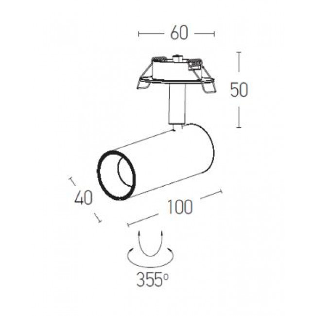 Σπότ Χωνευτό LED 7W 3000k Λευκό 180015 ZAMBELIS
