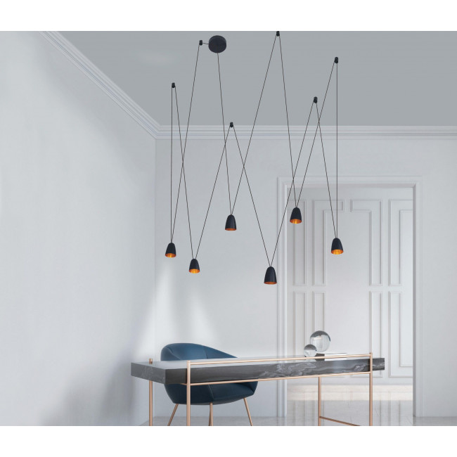 Φωτιστικό LED 42W 3200k Μαύρο Και Χρυσό 18151 ZAMBELIS