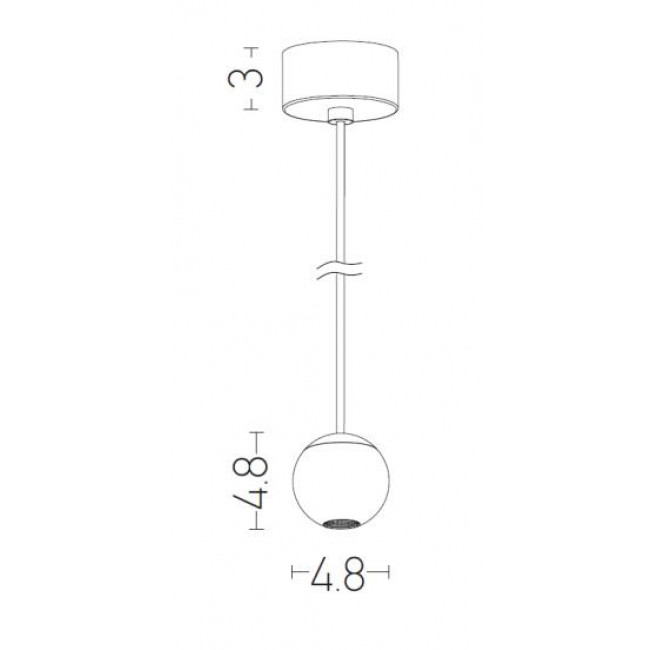 Φωτιστικό LED 4.5W 3000k Μαύρο 1902 ZAMBELIS
