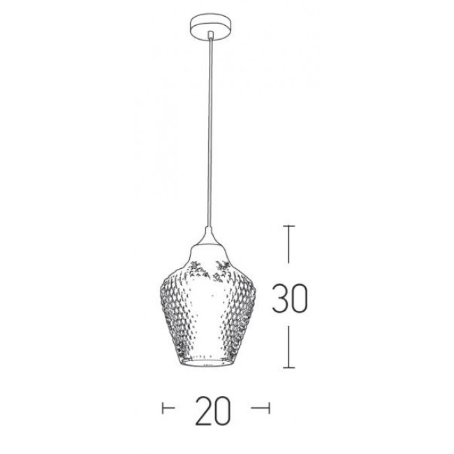 Φωτιστικό Μονόφωτο Ε27 Μπρονζέ Και Διάφανο 19125 ZAMBELIS