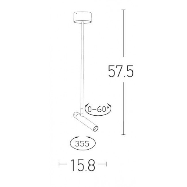 Σποτ Οροφής LED 4.2W 3000k Μαύρο 1921 ZAMBELIS