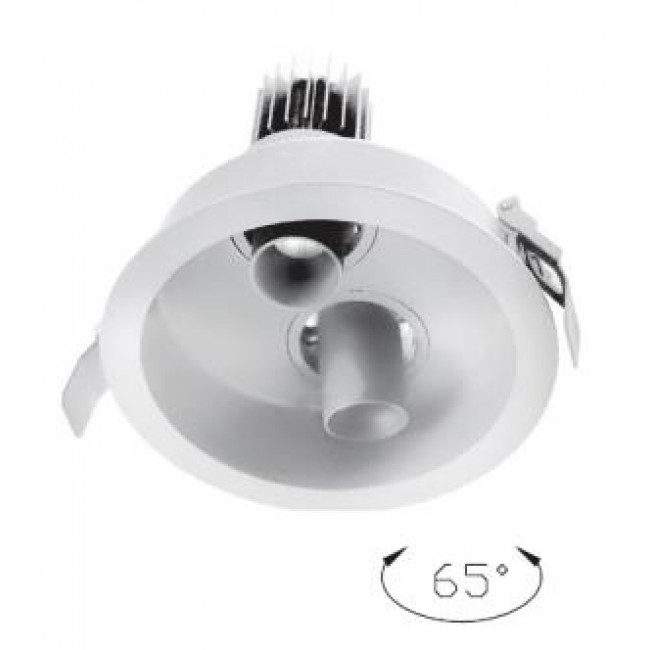 Σποτ Χωνευτό LED 18W 3000K Λευκό Κινητό 1927 ZAMBELIS