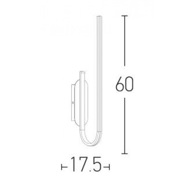Απλίκα LED18W 3000k Μαύρο 1936 ZAMBELIS