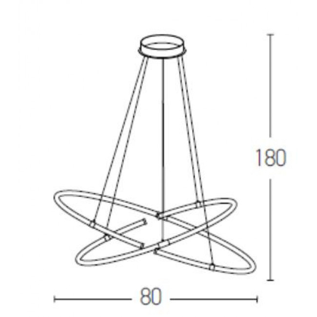Φωτιστικό LED 90W 3000k Χρώμιο 1953 ZAMBELIS