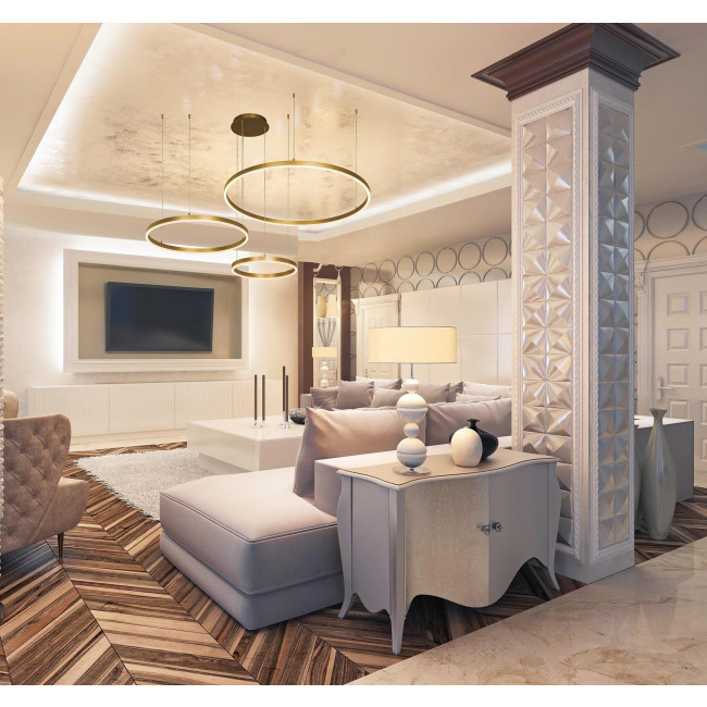 Φωτιστικό LED 136W 3000k Χρυσό 1956-D ZAMBELIS