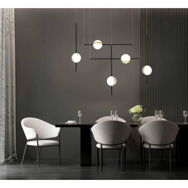 Φωτιστικό LED 37W 3000k Μαύρο Και Χρυσό 2001 ZAMBELIS