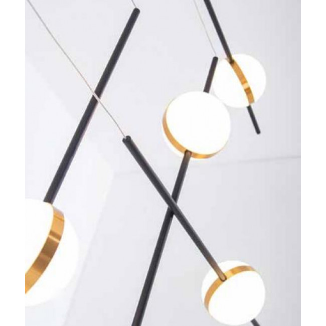 Φωτιστικό LED 37W 3000k Μαύρο Και Χρυσό 2001 ZAMBELIS