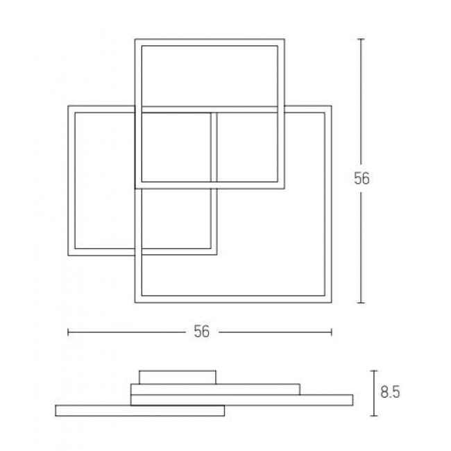 Φωτιστικό LED 42W 3000k Χρυσό 2025 ZAMBELIS