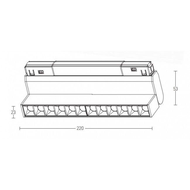 Γραμμικό Φωτιστικό LED 12W 3000k Μαγνητικής Ράγας Μαύρο 20290 ZAMBELIS