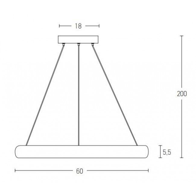 Φωτιστικό LED 50W 3000k Χρυσό 2054 ZAMBELIS