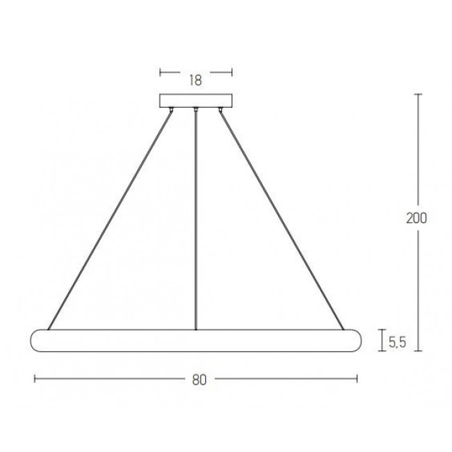 Φωτιστικό LED 60W 3000k Μαύρο 2060 ZAMBELIS