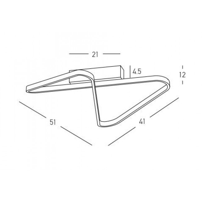 Φωτιστικό LED 45W 3000k Μαύρο 2064 ZAMBELIS