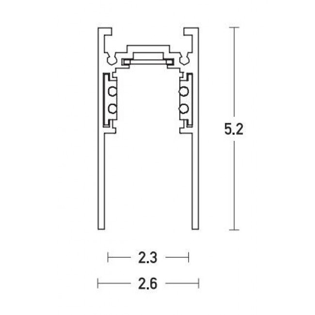 Ράγα Φωτισμού Μαγνητική 3 Μέτρων Μαύρο 2082B-3 ZAMBELIS