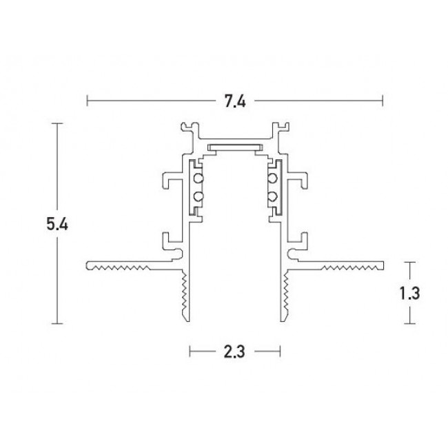 Ράγα Φωτισμού Μαγνητική Trimless 2 Μέτρων Μαύρο 2083B-2 ZAMBELIS