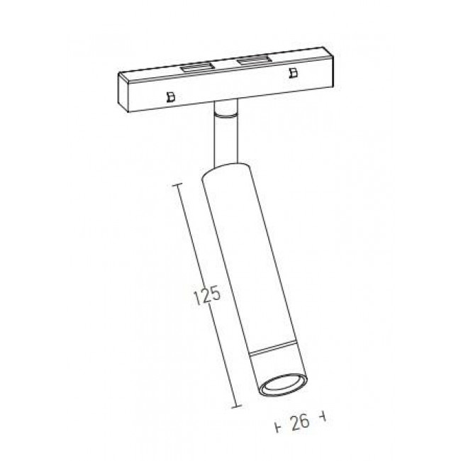 Φωτιστικό Σπότ LED 5W 3000k Μαγνητικής Ράγας Μαύρο 2093 ZAMBELIS