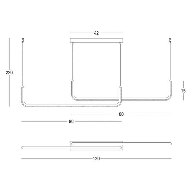 Φωτιστικό LED 40W 3000K Μαύρο 22010 ZAMBELIS