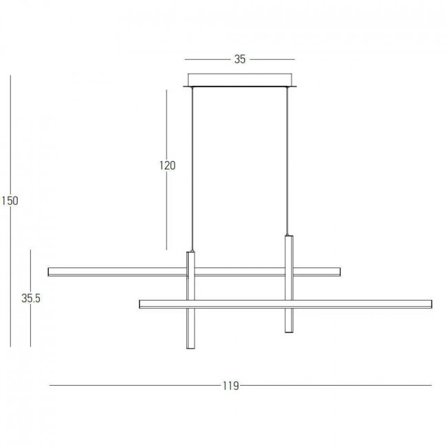 Φωτιστικό LED 47W 3000k Χρυσό Και Μαύρο 22022 ZAMBELIS