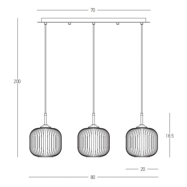 Φωτιστικό Τρίφωτο E27 Ορείχαλκος Και Διάφανο 22074 ZAMBELIS
