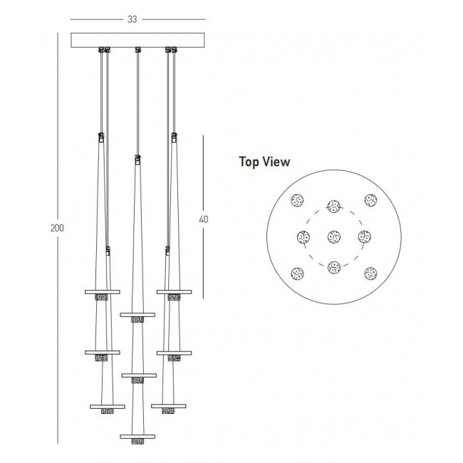 Φωτιστικό LED 27W 3000k Μαύρο 22113 ZAMBELIS