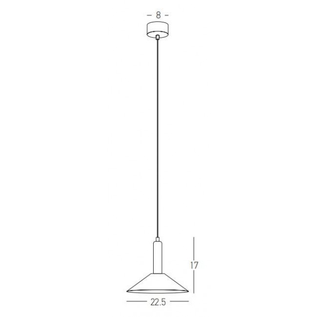 Φωτιστικό LED 7W 3000k Μαύρο Και Χρυσό 22182 ZAMBELIS