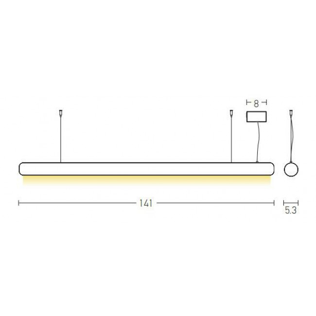 Φωτιστικό LED 45W 3000k Καφέ 22206 ZAMBELIS