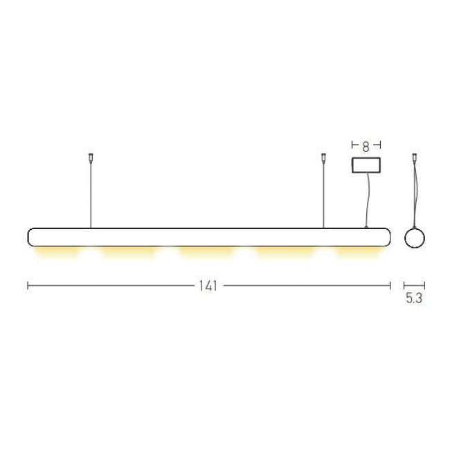 Φωτιστικό LED 50W 3000k Μπρονζέ Και Μαύρο 22223 ZAMBELIS