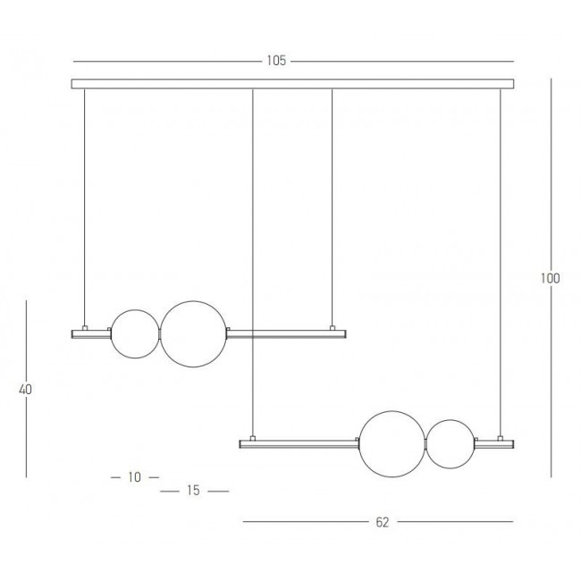 Φωτιστικό LED 22W 3000k Μαύρο Και Φυμέ 22234 ZAMBELIS