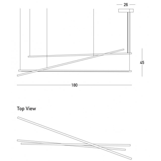 Φωτιστικό LED 64W 3000k Μαύρο 22237 ZAMBELIS