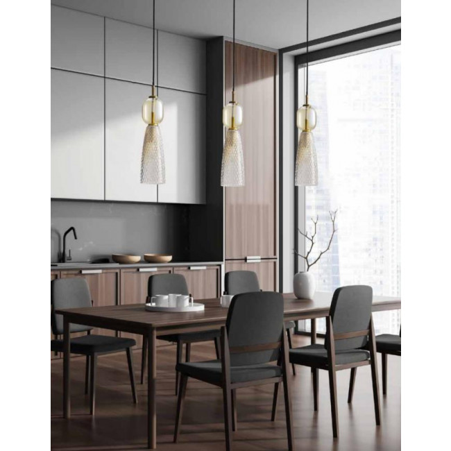 Φωτιστικό Τρίφωτο E14 Μαύρο Και Ορείχαλκος 23009 ZAMBELIS