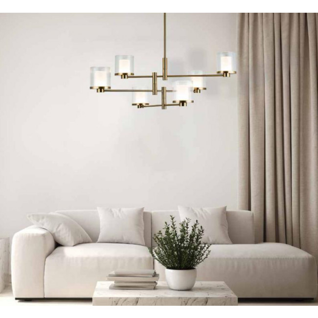 Φωτιστικό LED 42W 3000k Χρυσό Και Διάφανο 23019 ZAMBELIS