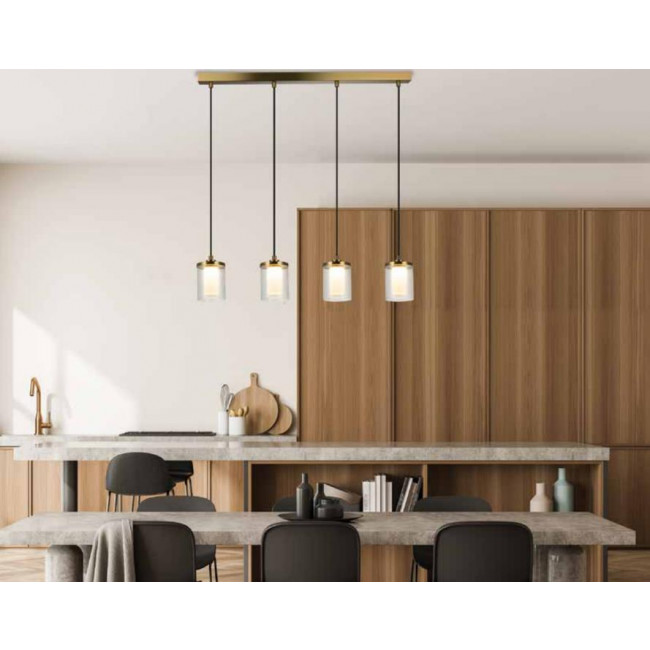 Φωτιστικό LED 29W 3000k Χρυσό Και Διάφανο 23020 ZAMBELIS