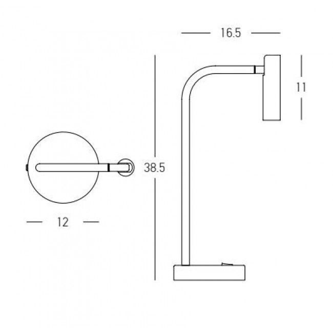 Φωτιστικό Γραφείου LED 2.5W 3000K Μαύρο 23036 ZAMBELIS