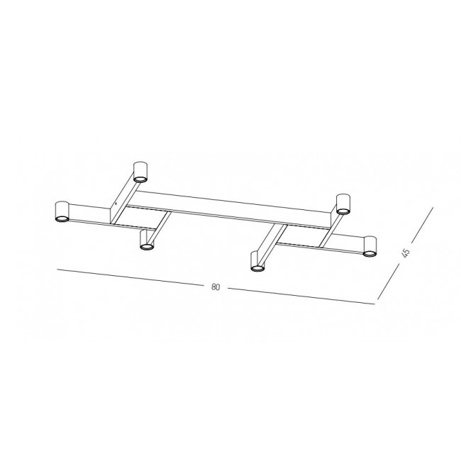 Φωτιστικό LED 23W 3000k Μαύρο 23042 ZAMBELIS