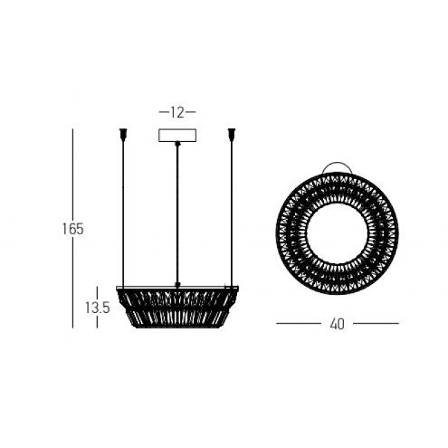 Φωτιστικό LED 27W 3000k Ορείχαλκος Και Κρύσταλλο 23045 ZAMBELIS