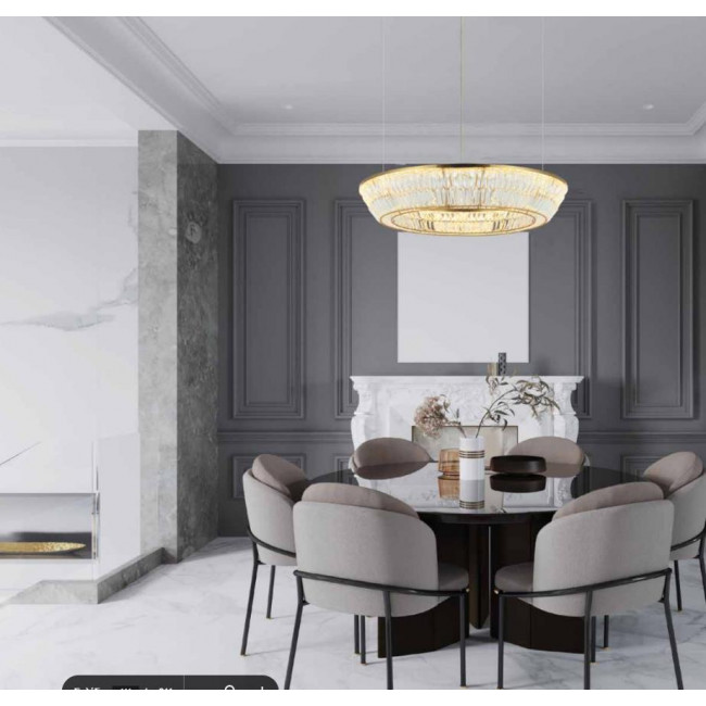 Φωτιστικό LED 55W 3000k Ορείχαλκος Και Διάφανο 23048 ZAMBELIS