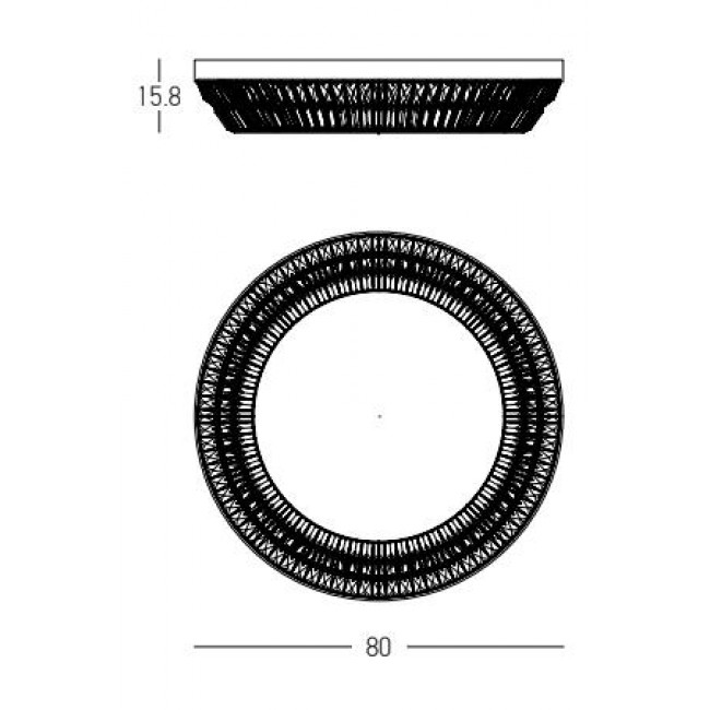 Φωτιστικό LED 55W 3000k Ορείχαλκος Και Διάφανο 23049 ZAMBELIS