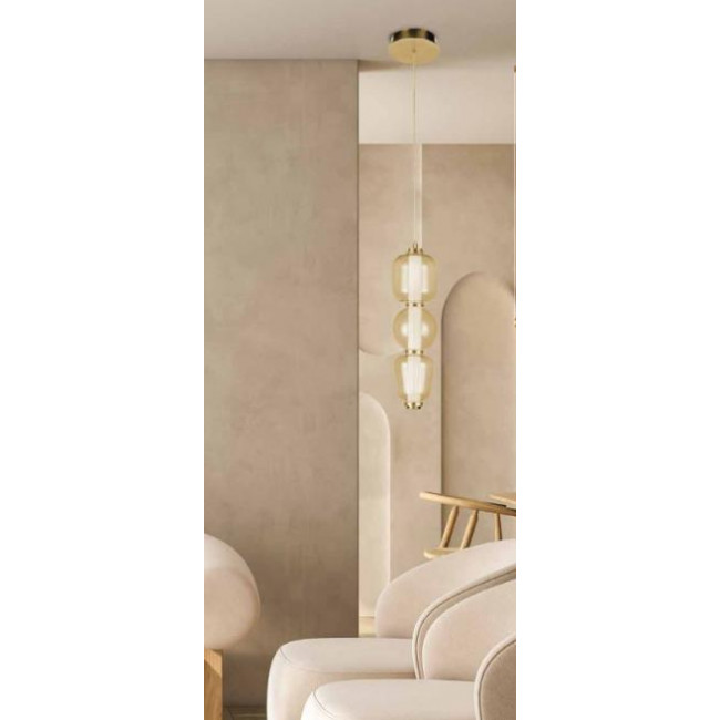 Φωτιστικό LED 12W 3000k Χρυσό Και Σαμπανιζέ 23062 ZAMBELIS