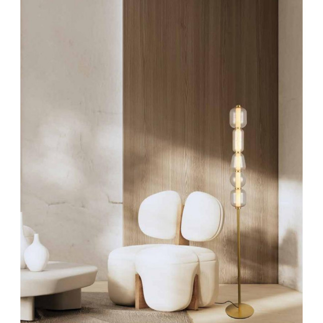 Φωτιστικό Δαπέδου LED 17W 3000k Χρυσό Και Σαμπανιζέ 23063 ZAMBELIS