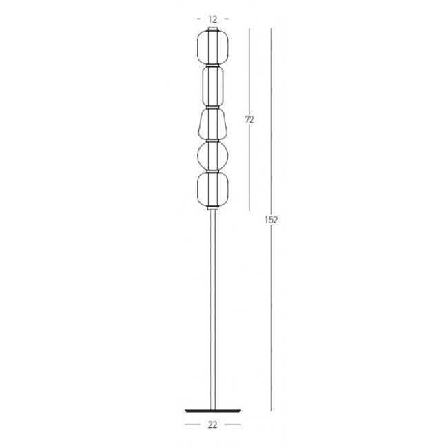 Φωτιστικό Δαπέδου LED 17W 3000k Χρυσό Και Σαμπανιζέ 23063 ZAMBELIS