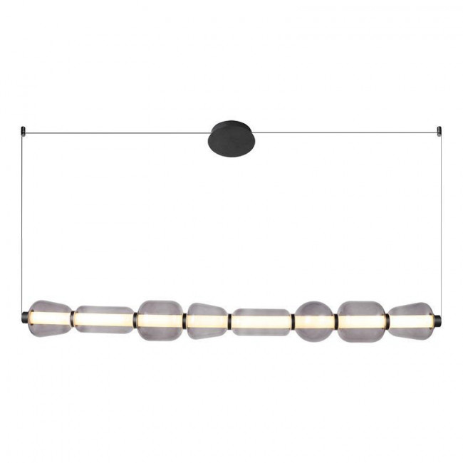 Φωτιστικό LED 37W 3000k Μαύρο Και Φυμέ 23066 ZAMBELIS