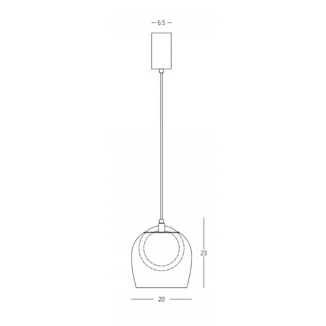 Φωτιστικό LED 6W 3000k Μαύρο Και Διάφανο 23080 ZAMBELIS
