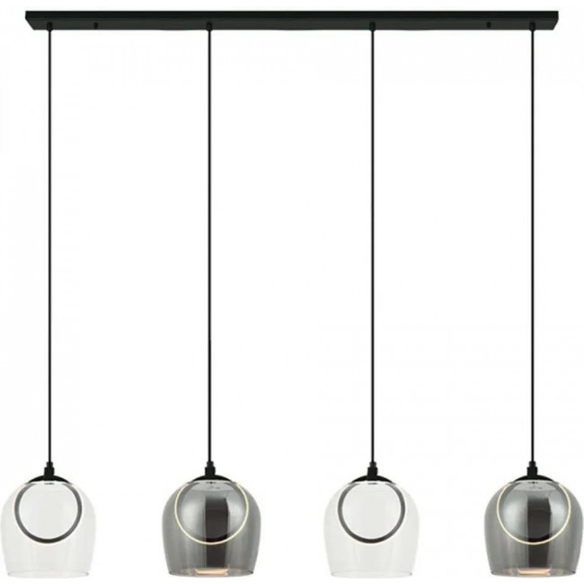 Φωτιστικό LED 24W 3000k Μαύρο Και Φυμέ 23082 ZAMBELIS