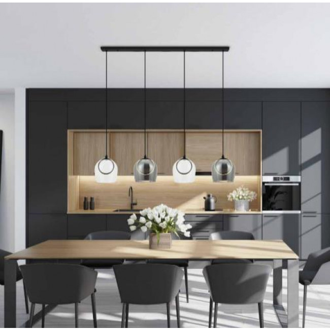 Φωτιστικό LED 24W 3000k Μαύρο Και Φυμέ 23082 ZAMBELIS